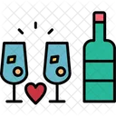 Wine Bottle Glass Icon