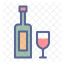 Glass Party Bottle Icon