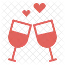 Wine Romance Date Icon