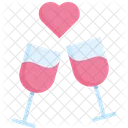Wine Romantic Dinner Icon