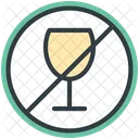 Wine Prohibition Signal Icon