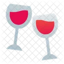 Glasses Wine Date Icon