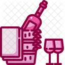 와인 와인병 와인잔 아이콘