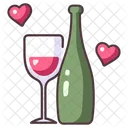 Love Wine Bottle Icon