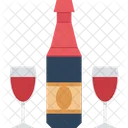 Wine Glass Beer Bottle Icon