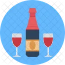 Wine Glass Beer Bottle Icon