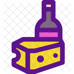 Wine And Cheese  Icon