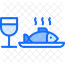Wine And Fish Wine Fish Icon