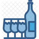 Wine Bottle Wine Glass Icon