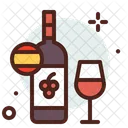 Wine Bottle Wine Glass Alcoholic Drink Icon