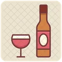 Wine Bottle Wine Cup Alcoholic Drink Icon