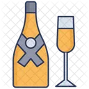 Wine Bottle Wine Glass Icon