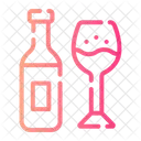 Wine Bottle Glass Wine Icon