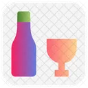 Wine Bottle And Glass Wine Bottle Drink Icon