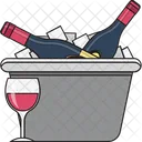 Champagne Bucket Wine Cooler Alcohol Icon