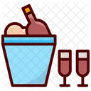 Bucket Restaurant Wine Icon
