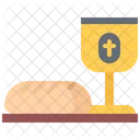 Wine Cup Cross Icon