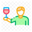 Wine Drinker Sommelier Icon