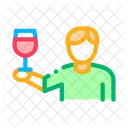 Wine Drinker Sommelier Icon
