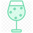 Wine Glass Duotone Line Icon Symbol