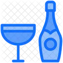 Wine Glass Wine Bottle Drink Icon