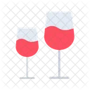 Wine Glasses Celebration Cheers Icon