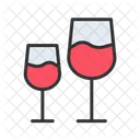 Wine Glasses Celebration Cheers Icon
