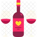 Wine Heart With Glass  アイコン
