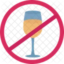 Wine Restriction No Wine No Alcohol Icon