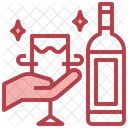 Wine Rotate Glasses Hand Icon