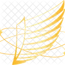 Wing Fly Laser Metalic Icon