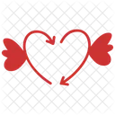 Wing Love Arrow Heart Icon