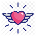 Winged Heart Love Valentine Icon