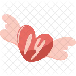 Winged Love Heart  Icon