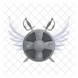 Winged sword and shield  Icon