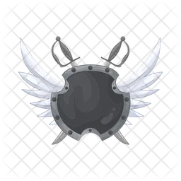 Winged sword and shield  Icon