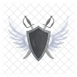 Winged sword and shield  Icon