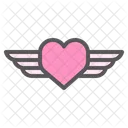 Wings Heart Fly Icon