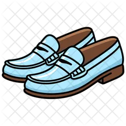Wingtip Penny Loafers Sapatos céu azul  Ícone