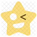 Wink Emoticon Star Icon