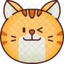 Wink Emoticon Cat Icon