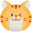 Wink Emoticon Cat Icon