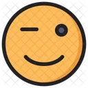 Wink Emoji Expression Icon