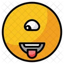 Wink Laughing Tongue Icon