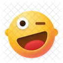 Wink Emoji Face Icon