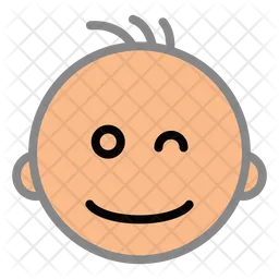 Wink Baby Emoji Icon