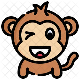 Wink Monkey  Icon