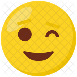 Winking Emoji Icon - Download in Flat Style