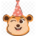 Winking Birthday Hamster  Icon