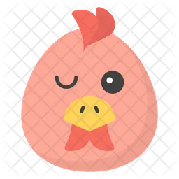 Winking Eye Egg Emoji Icon